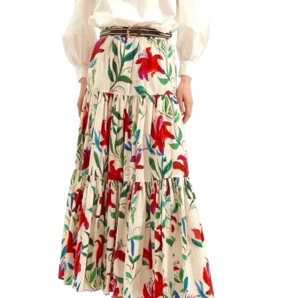 La DoubleJ Three-Tiered Cotton Big Skirt Size Medium